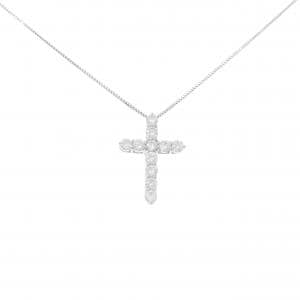 PT900/PT850 クロス ダイヤモンド ネックレス 1.00CT