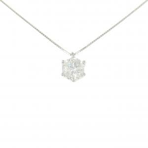 PT900/PT850 ソリティア ダイヤモンド ネックレス 1.045CT