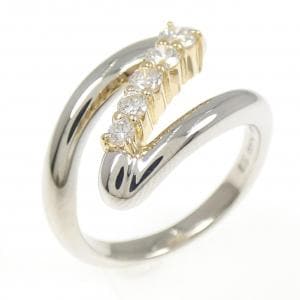 PT900/K18YG ダイヤモンド リング 0.32CT