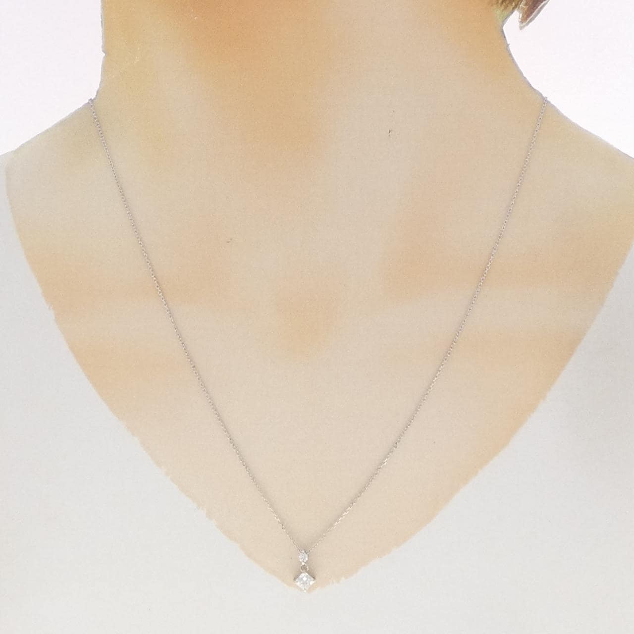 K18WG ダイヤモンド ネックレス 0.303CT