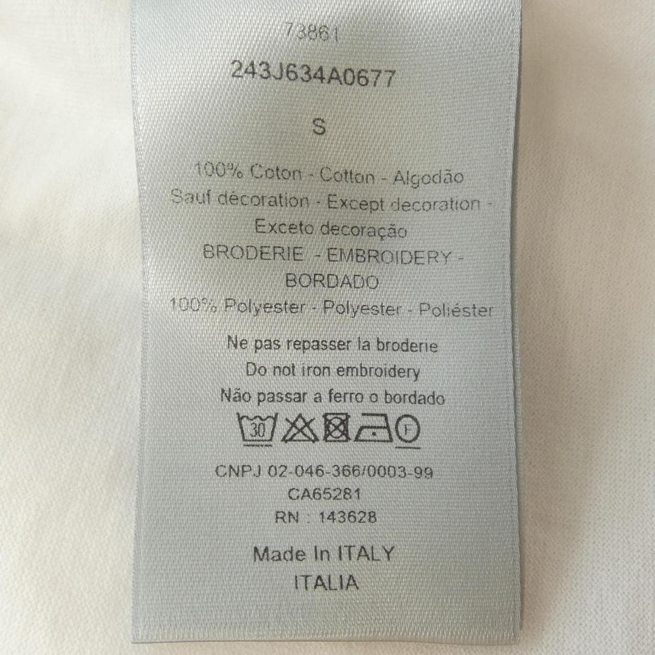 ディオール DIOR 243J634A0677 Tシャツ