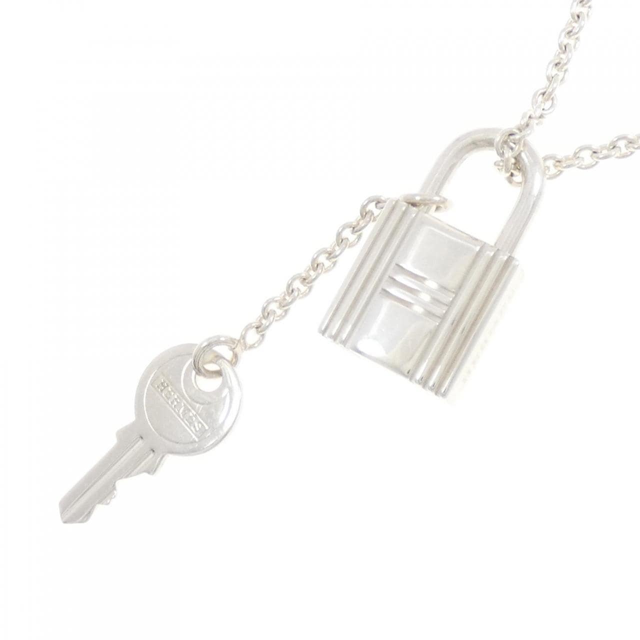 HERMES 925 Padlock x Key Necklace