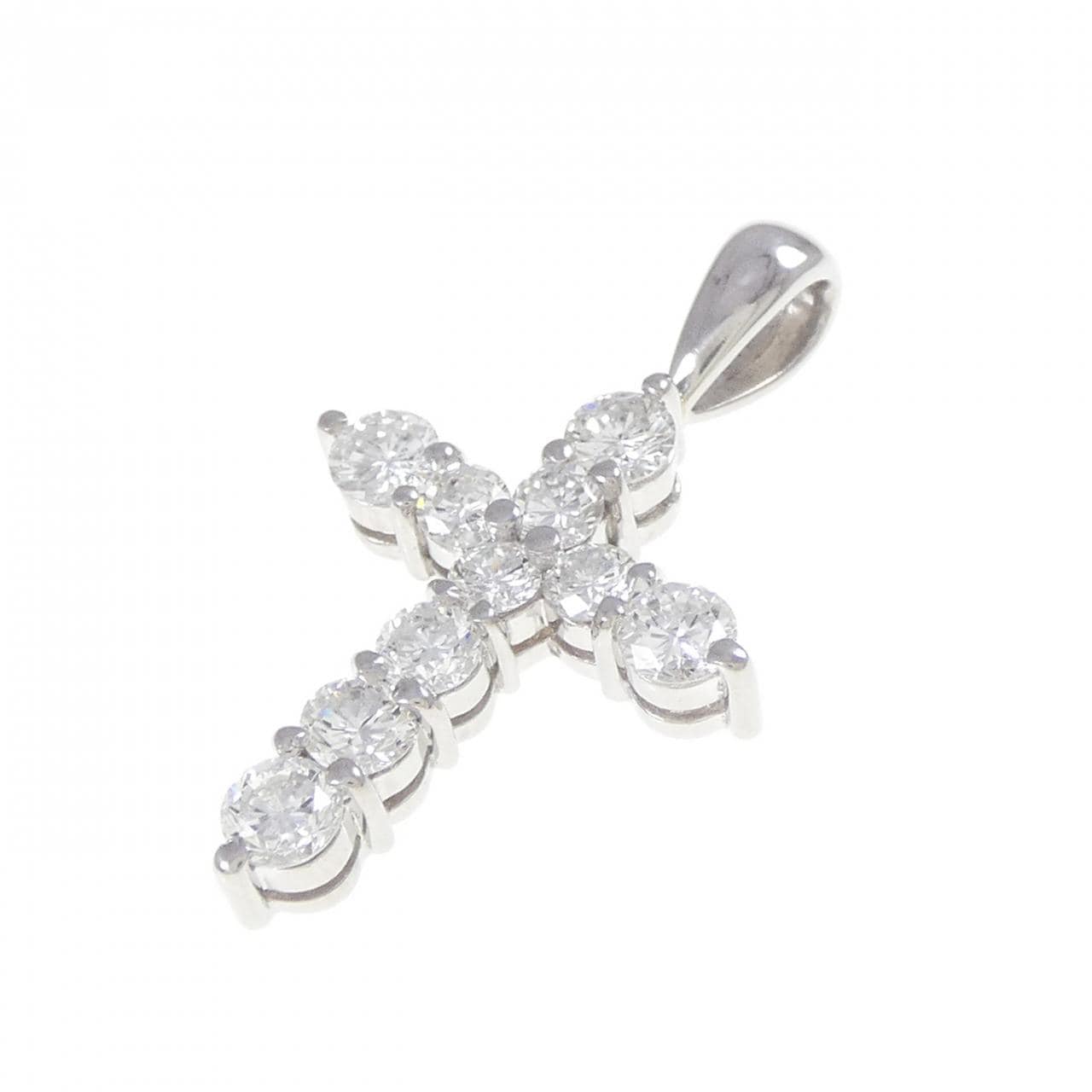 PT900 クロス ダイヤモンド ペンダント 1.05CT