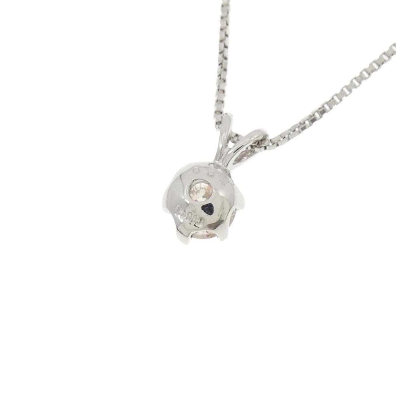 PT900/PT850 ソリティア ダイヤモンド ネックレス 0.34CT
