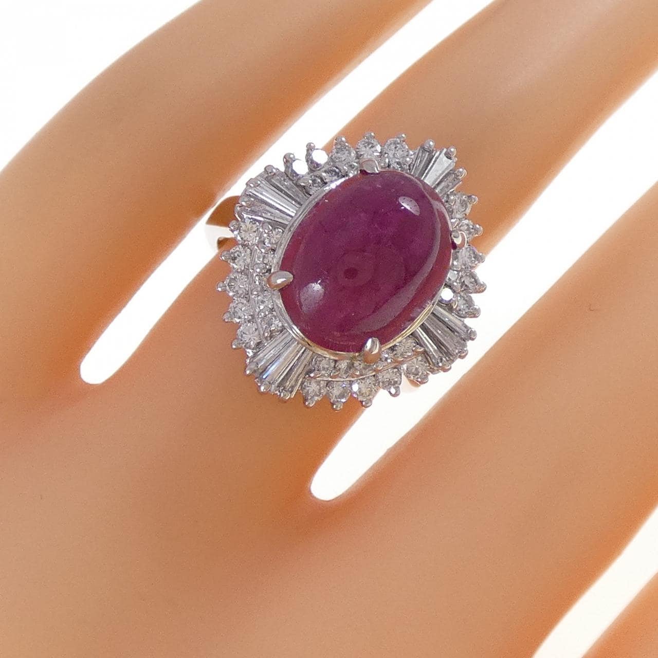 PT900 Rubellite Tourmaline Ring 5.21CT