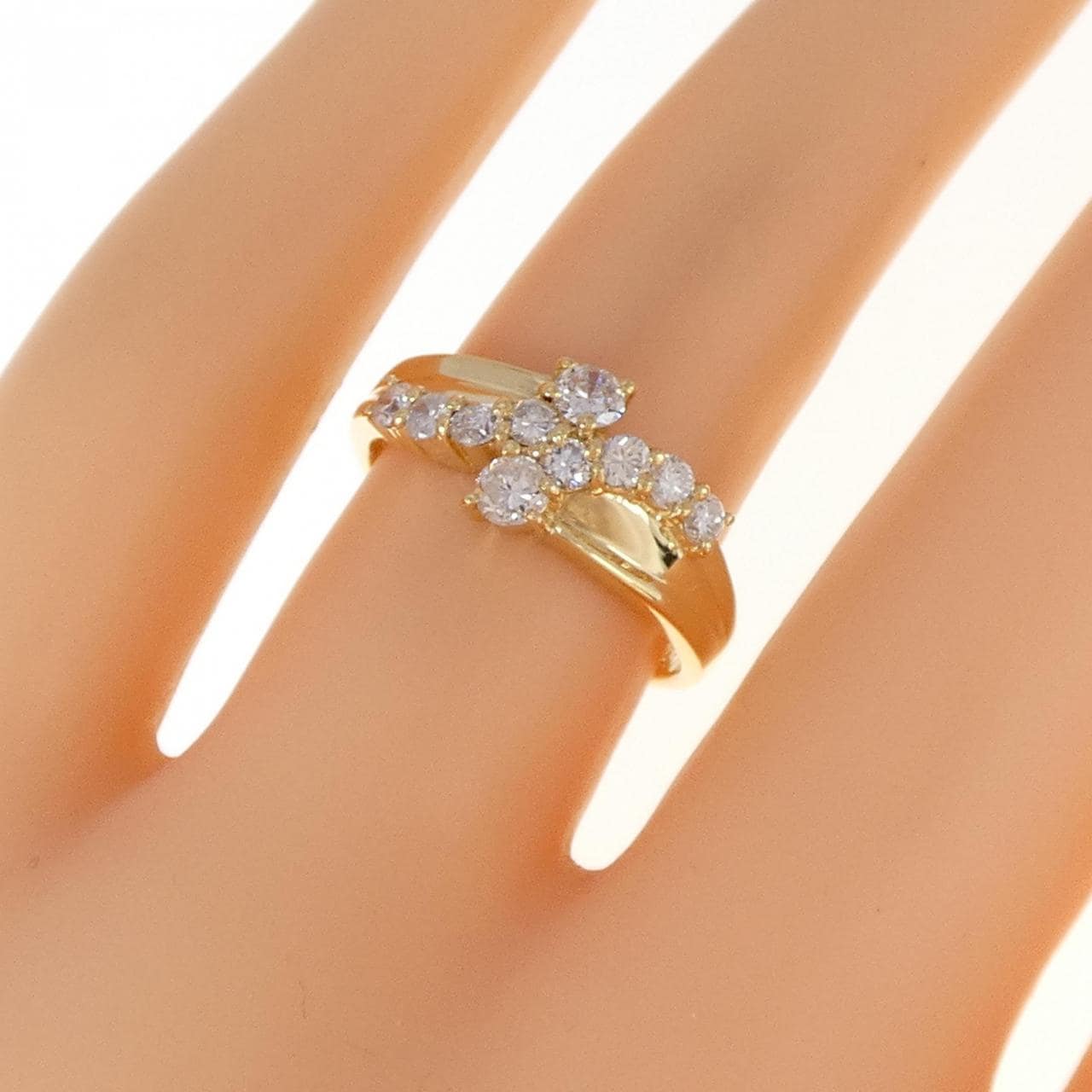 K18YG ダイヤモンド リング 0.683CT