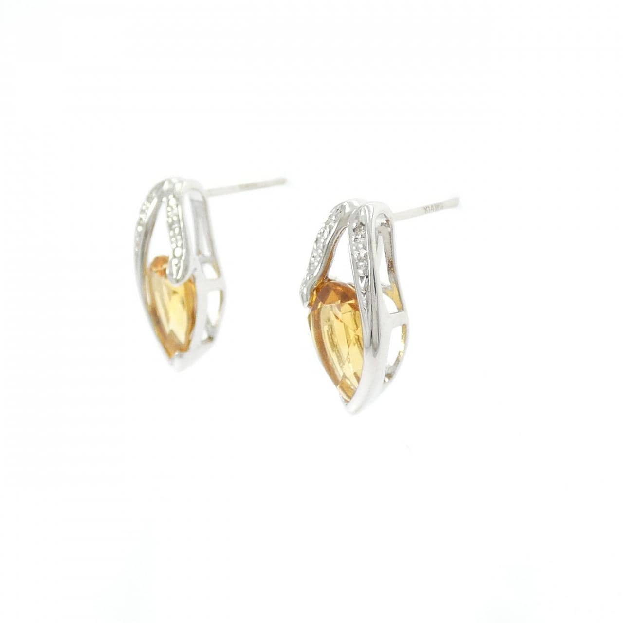 K14WG シトリン ピアス