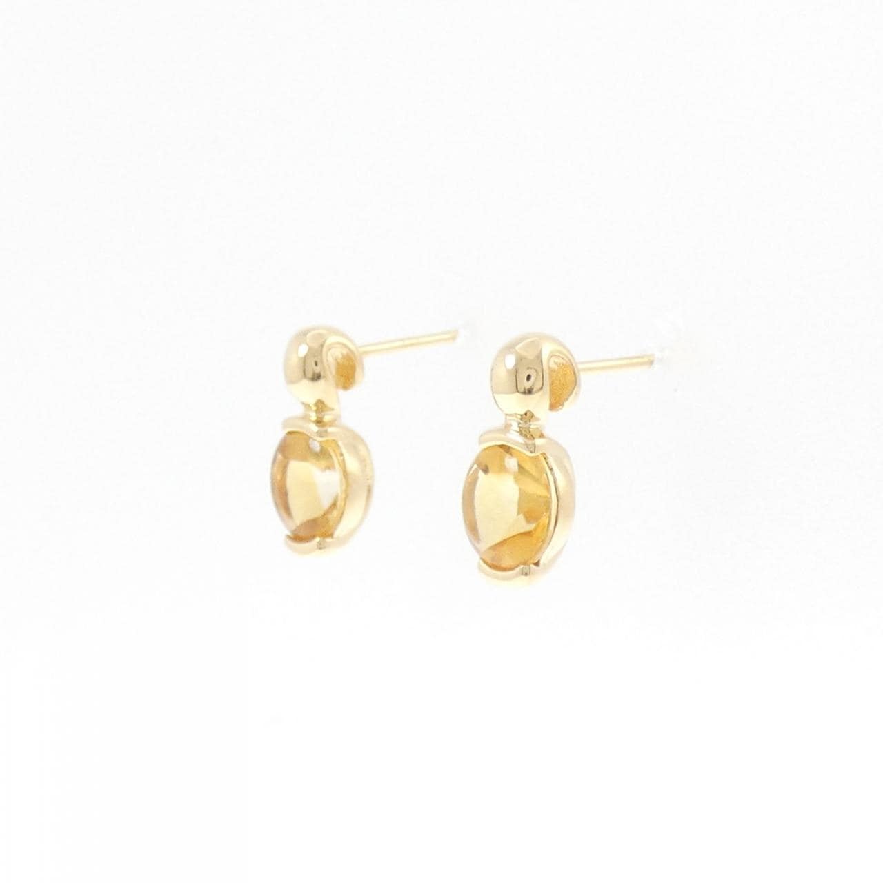 K18YG シトリン ピアス