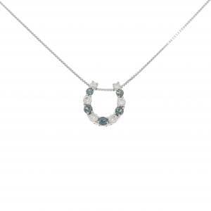 PT950/PT850 ホースシュー アレキサンドライト ネックレス 0.37CT