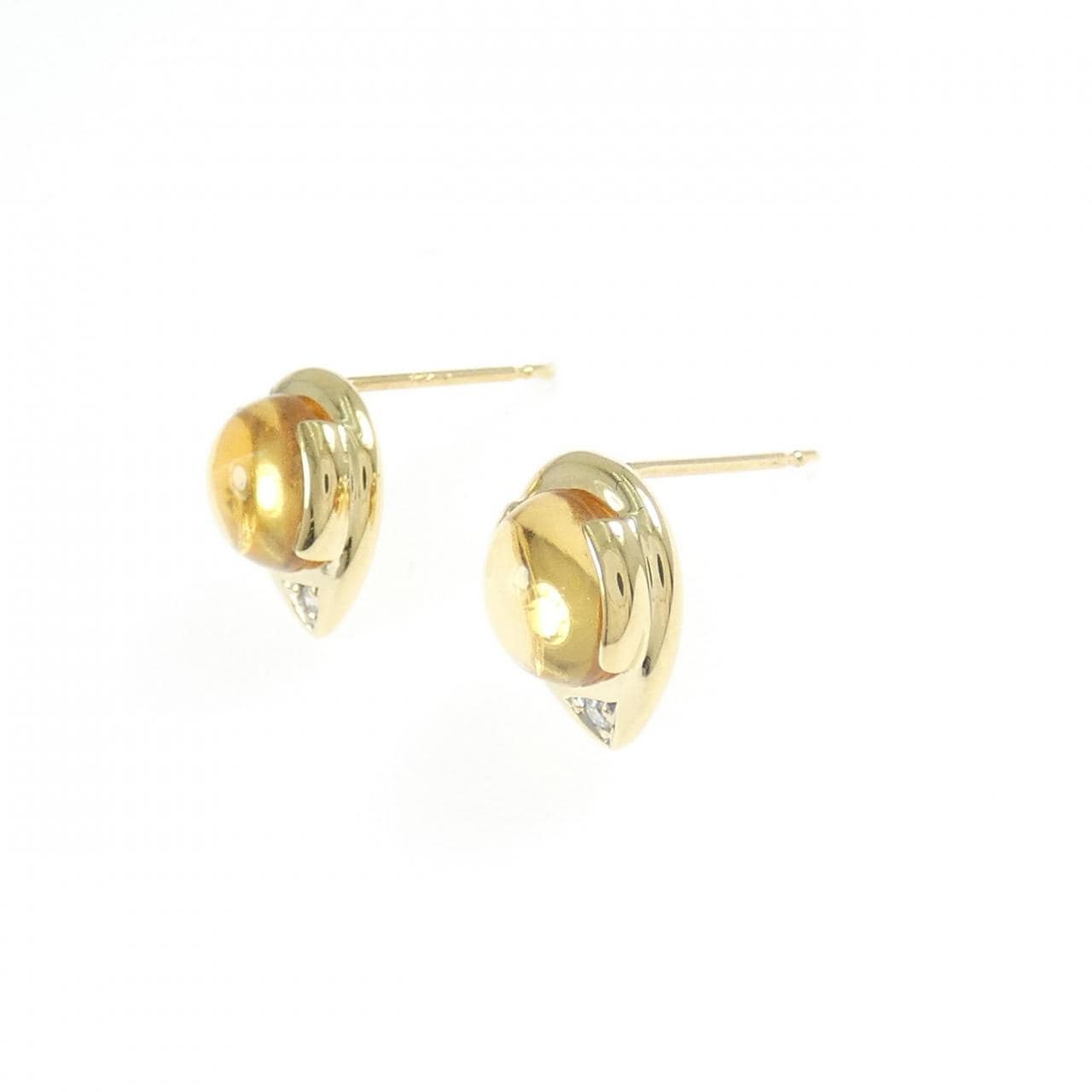 K18YG シトリン ピアス