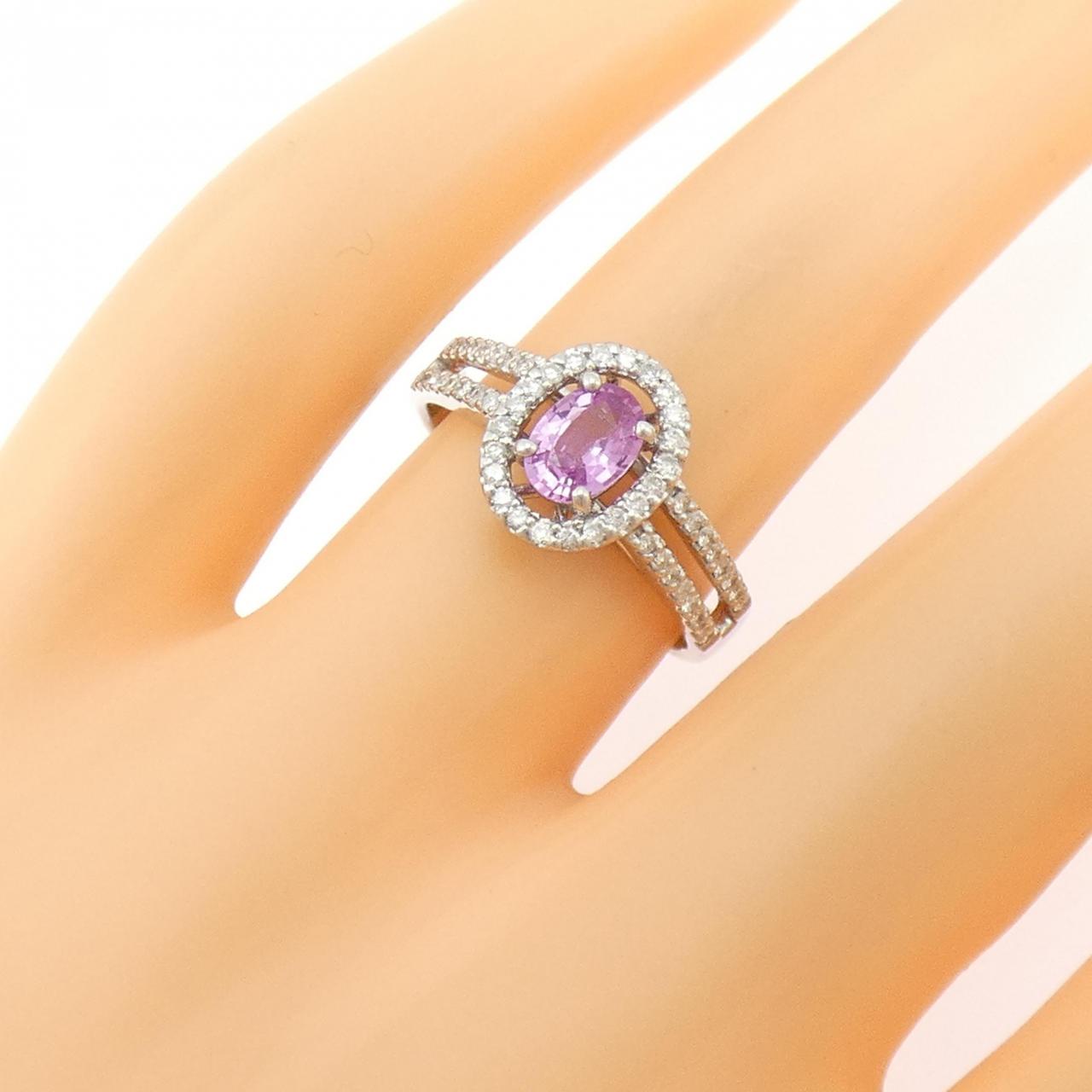 K18WG サファイヤ リング 0.54CT