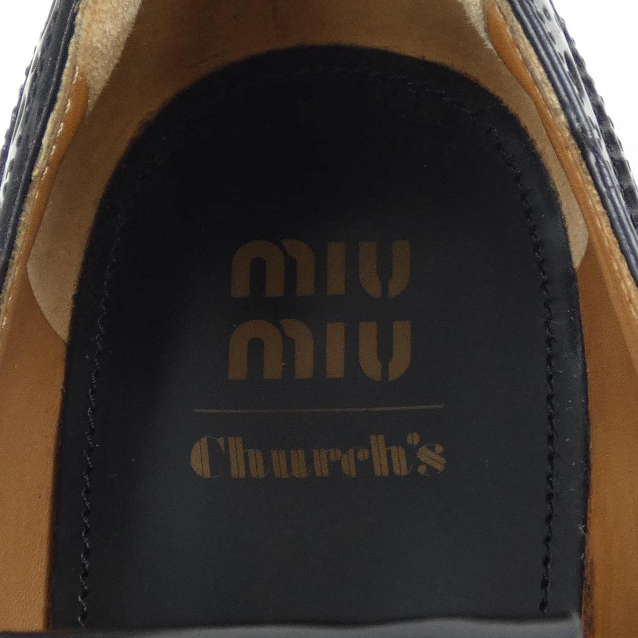 ミュウミュウ MIU MIU CHURCH'S オックスフォードグローグシューズ 5E038E シューズ