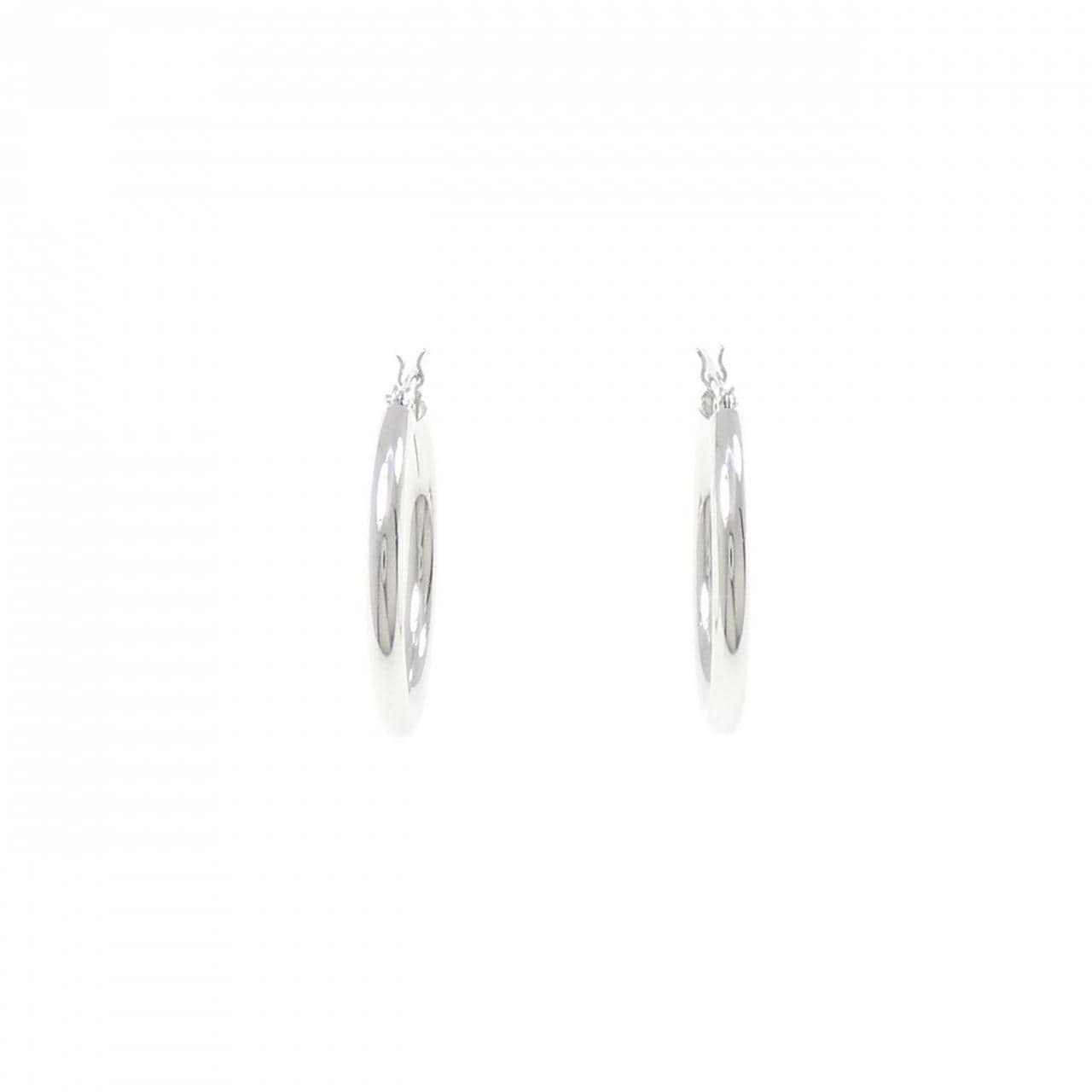 K18WG フープ ピアス