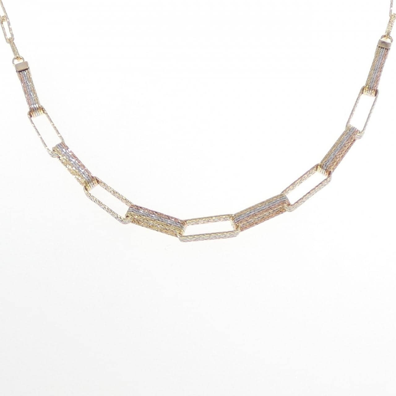 K18スリーカラー ネックレス