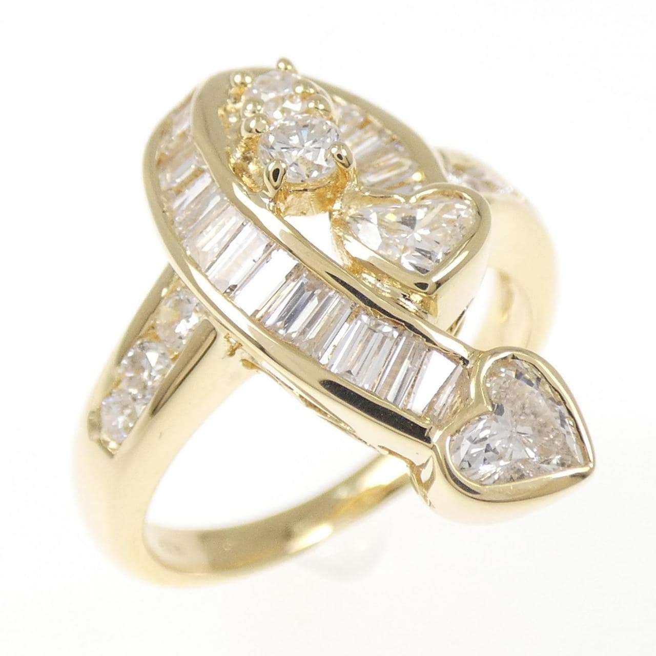 K18YG ダイヤモンド リング 1.29CT