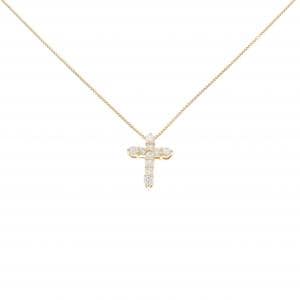 K18YG クロス ダイヤモンド ネックレス 0.30CT
