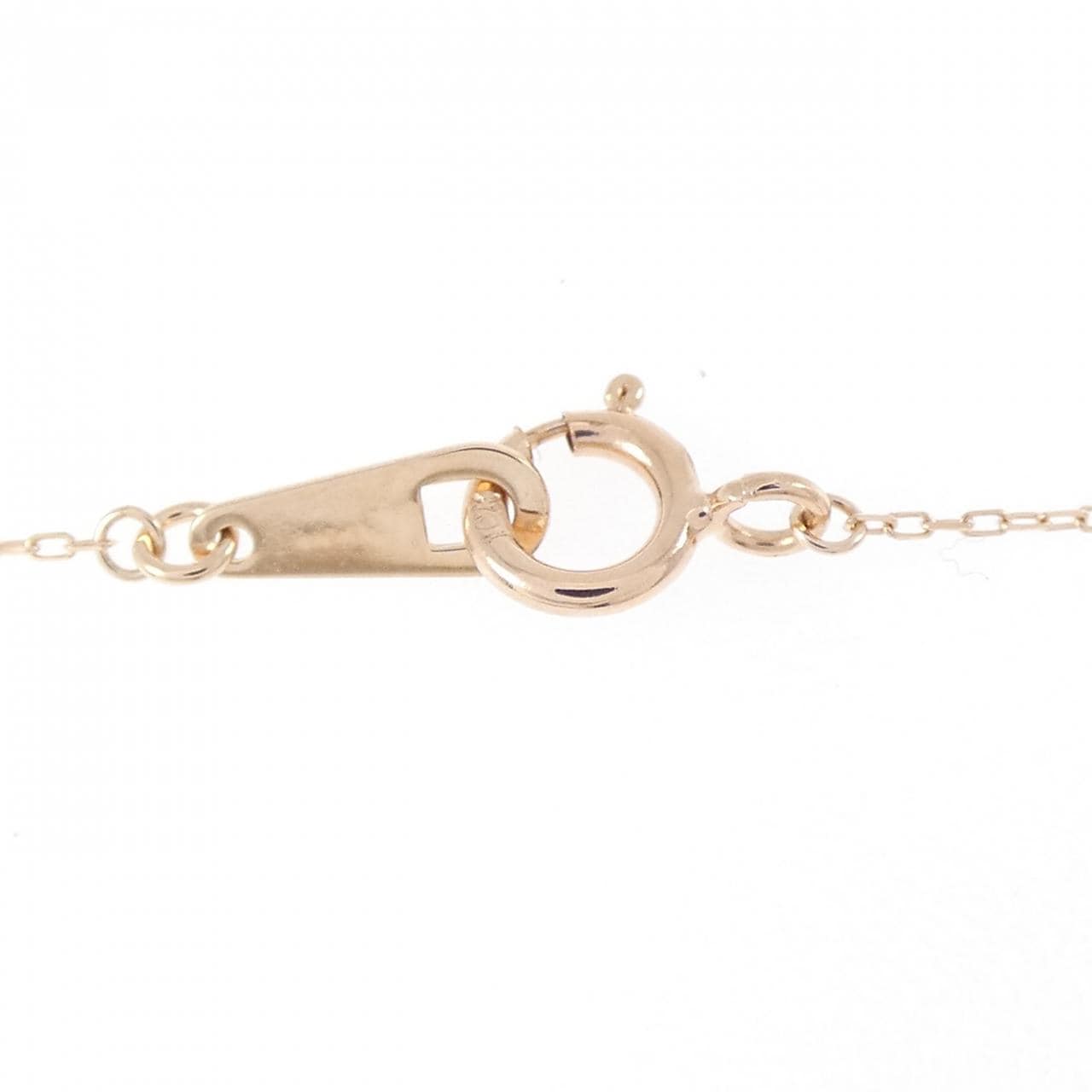 K10PG ダイヤモンド イニシャルE ネックレス 0.01CT