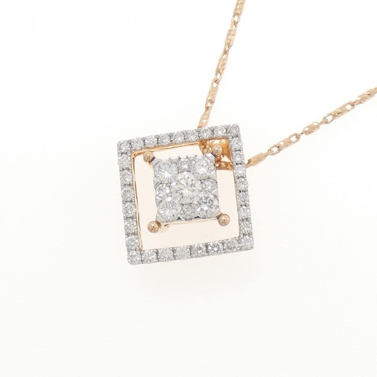 750PG 2WAY ダイヤモンド ネックレス 0.55CT