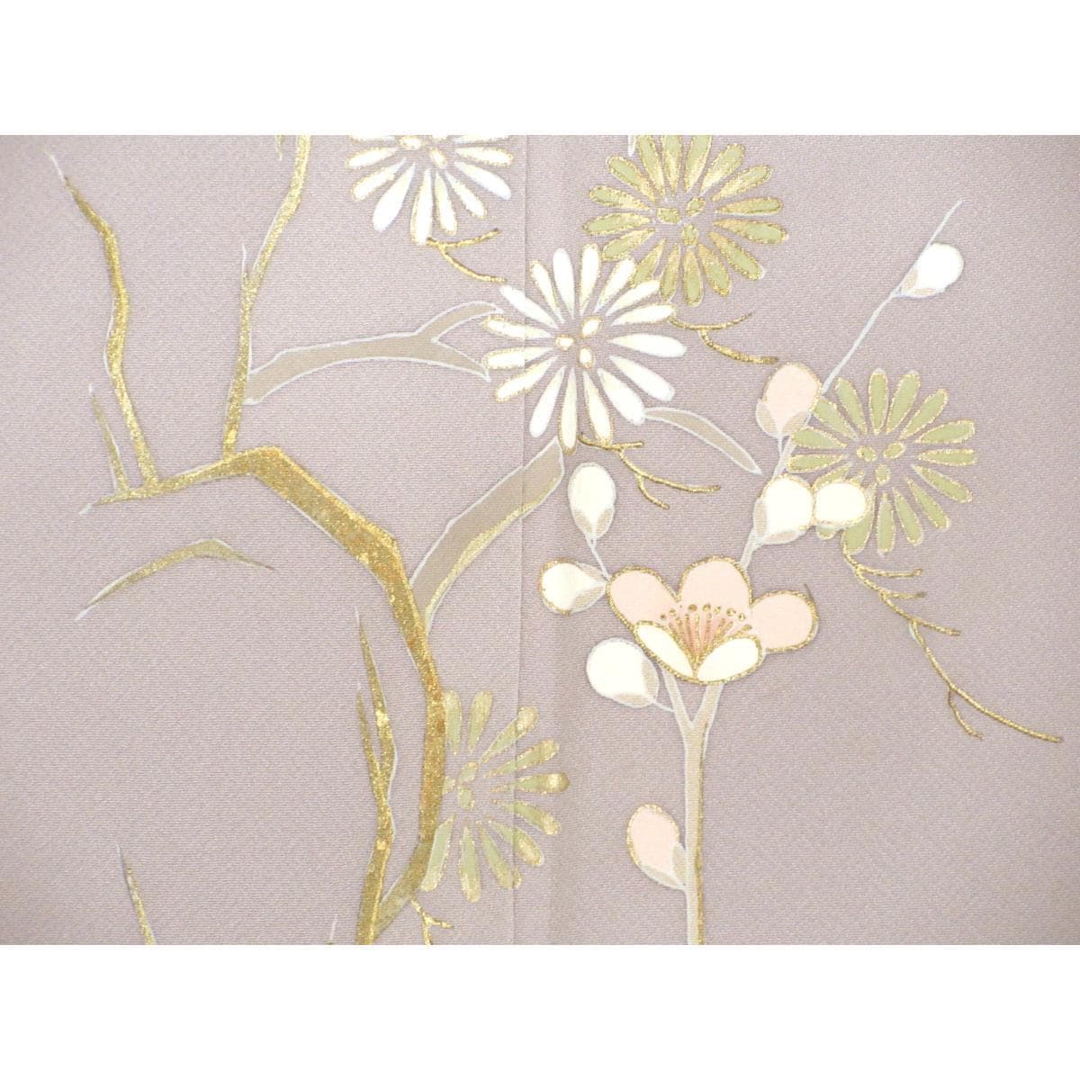 Homongi, Yuzen gold color processing, embroidered