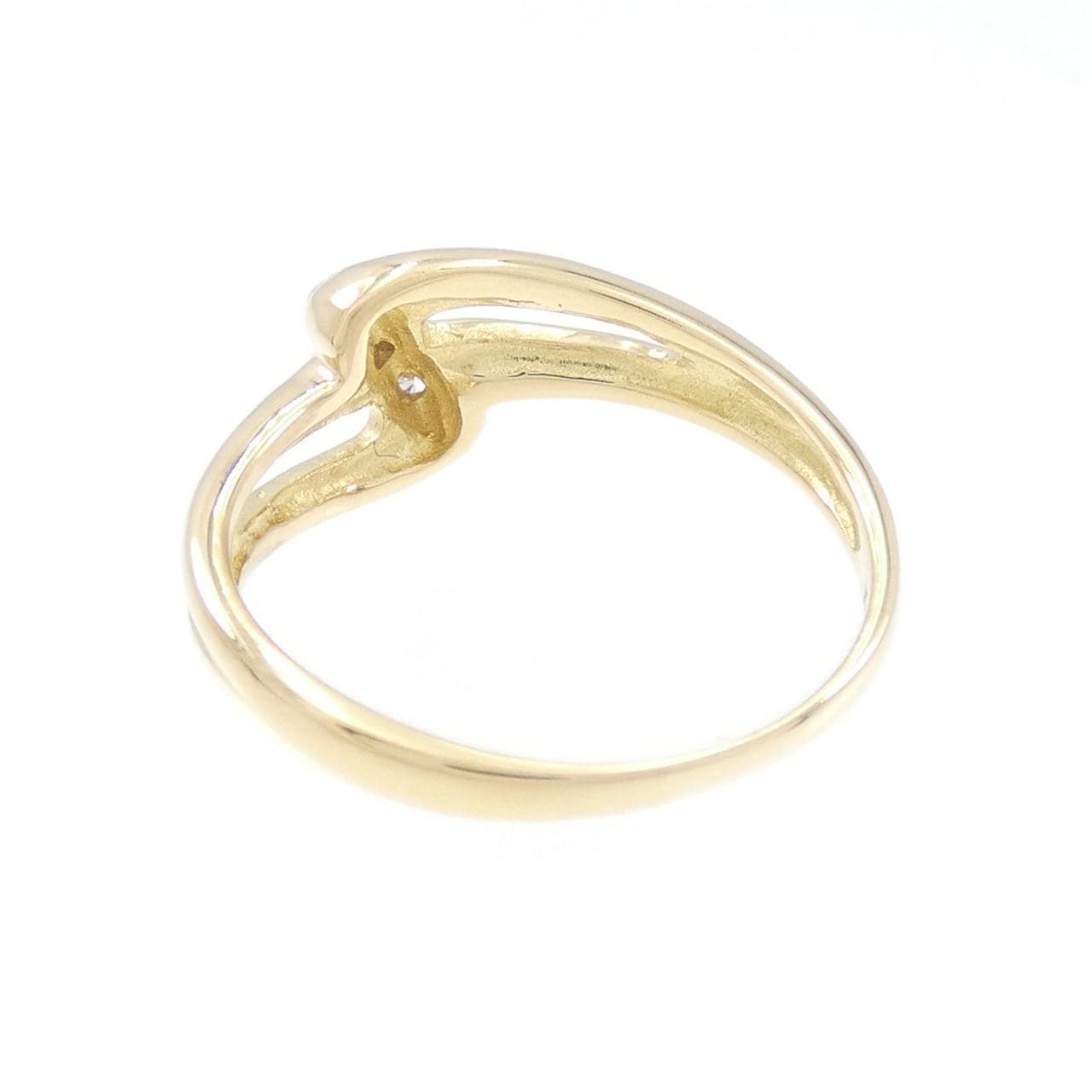 K18YG スリーストーン ダイヤモンド リング 0.03CT