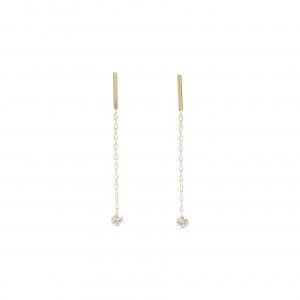 【新品】K18YG ダイヤモンド ピアス 0.15CT