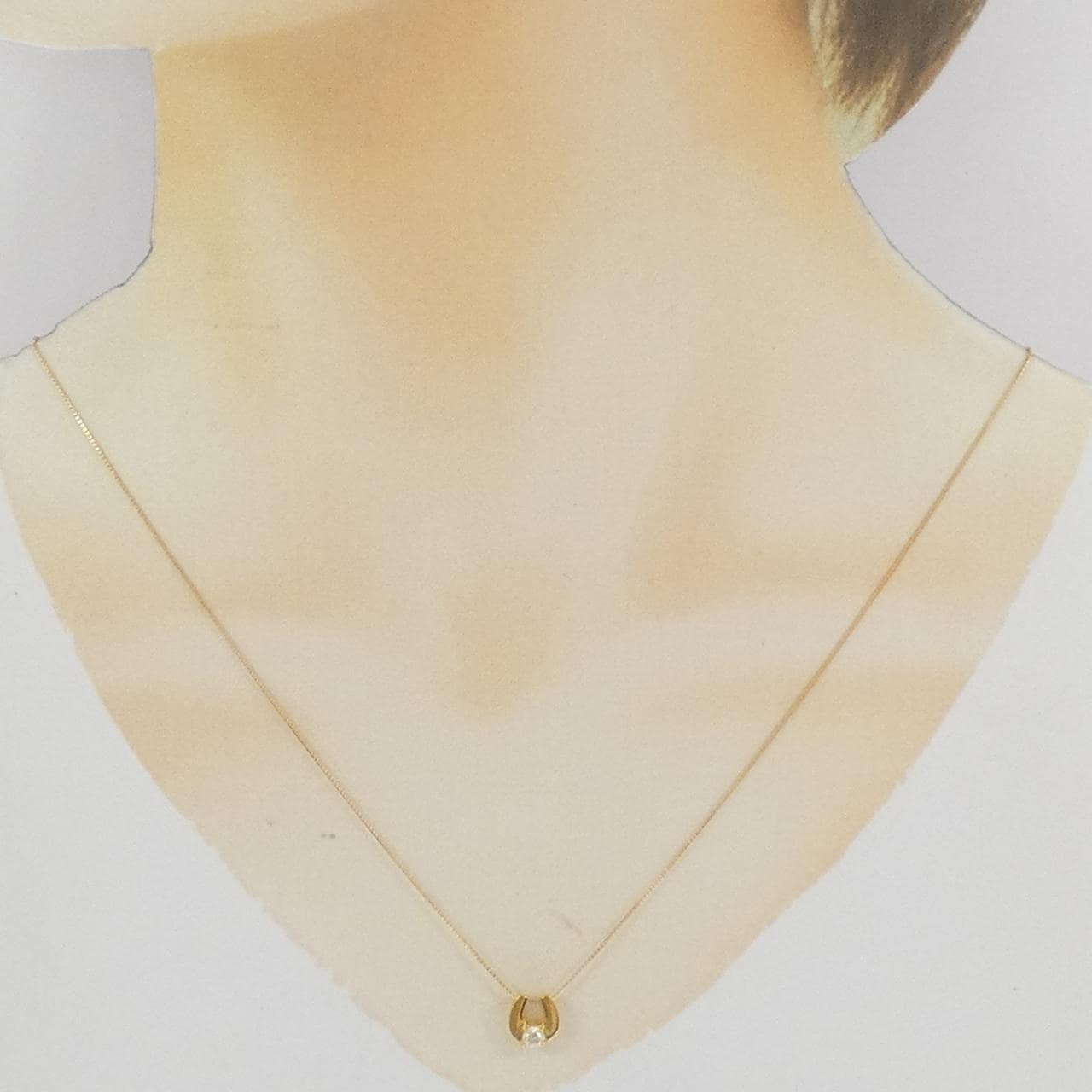 24K Yellow Gold/18K Yellow Gold Diamond Necklace 0.10CT