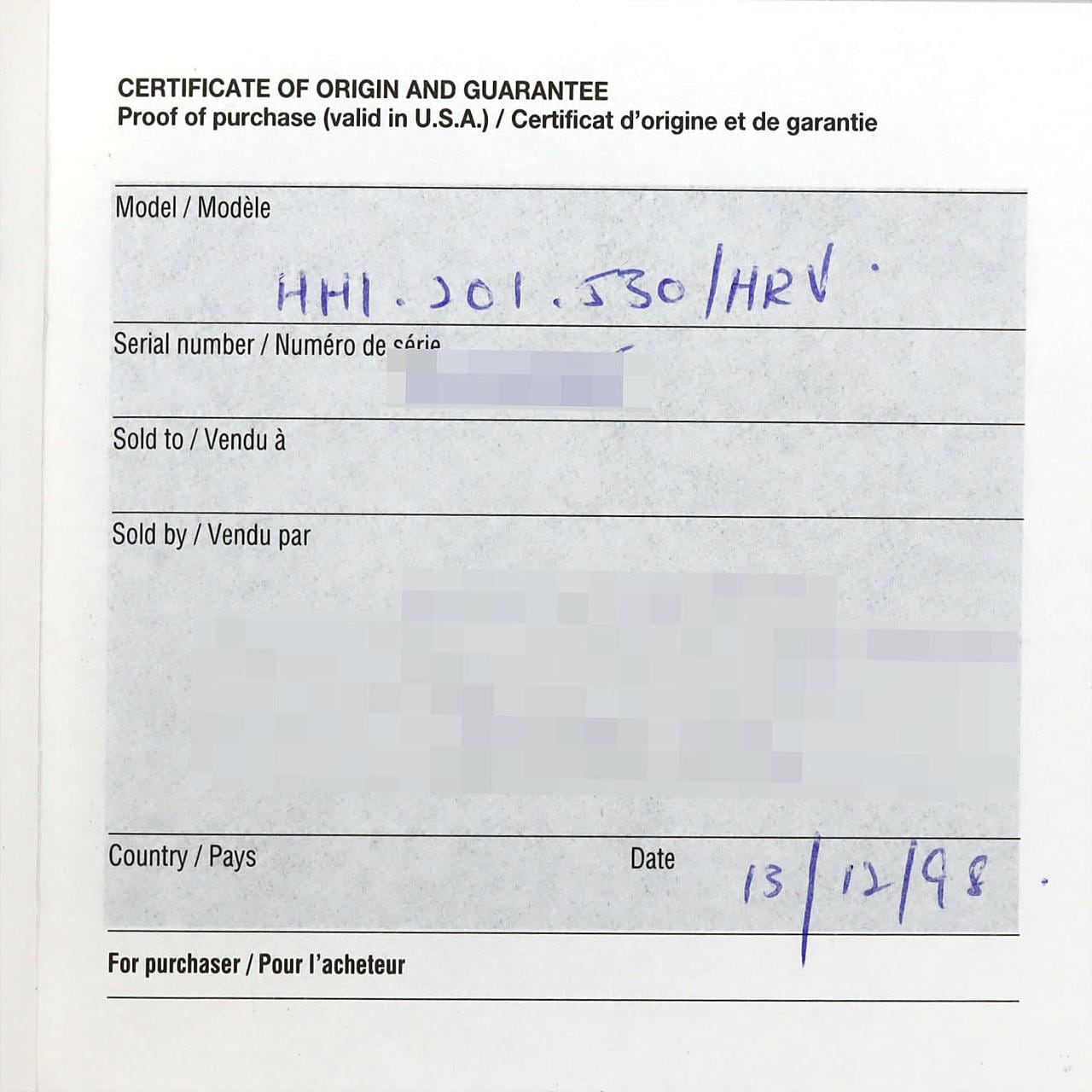 【ノーメンテナンス還元価格】エルメス Hウォッチ GP HH1.201 GP クォーツ