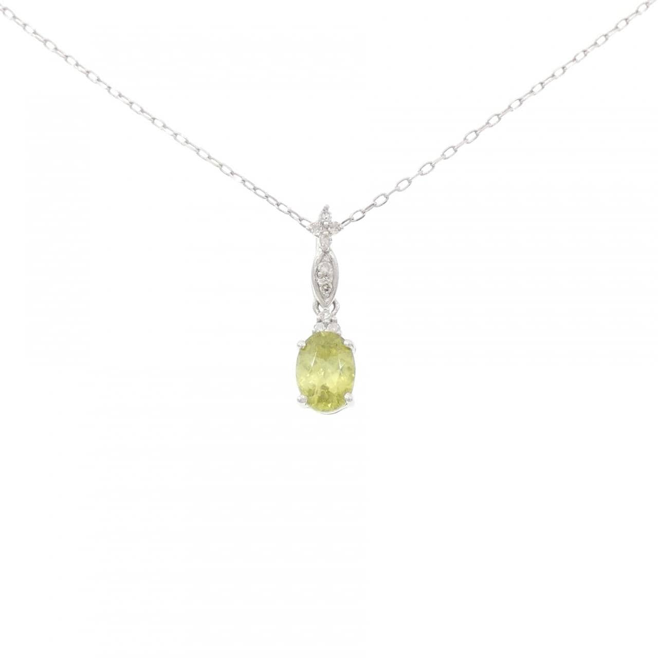 K18WG スフェーン ネックレス