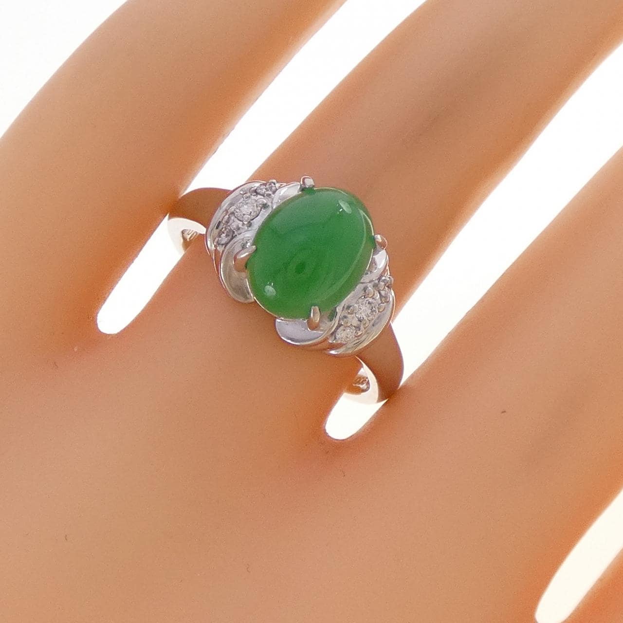 PT900 ヒスイ リング 2.75CT