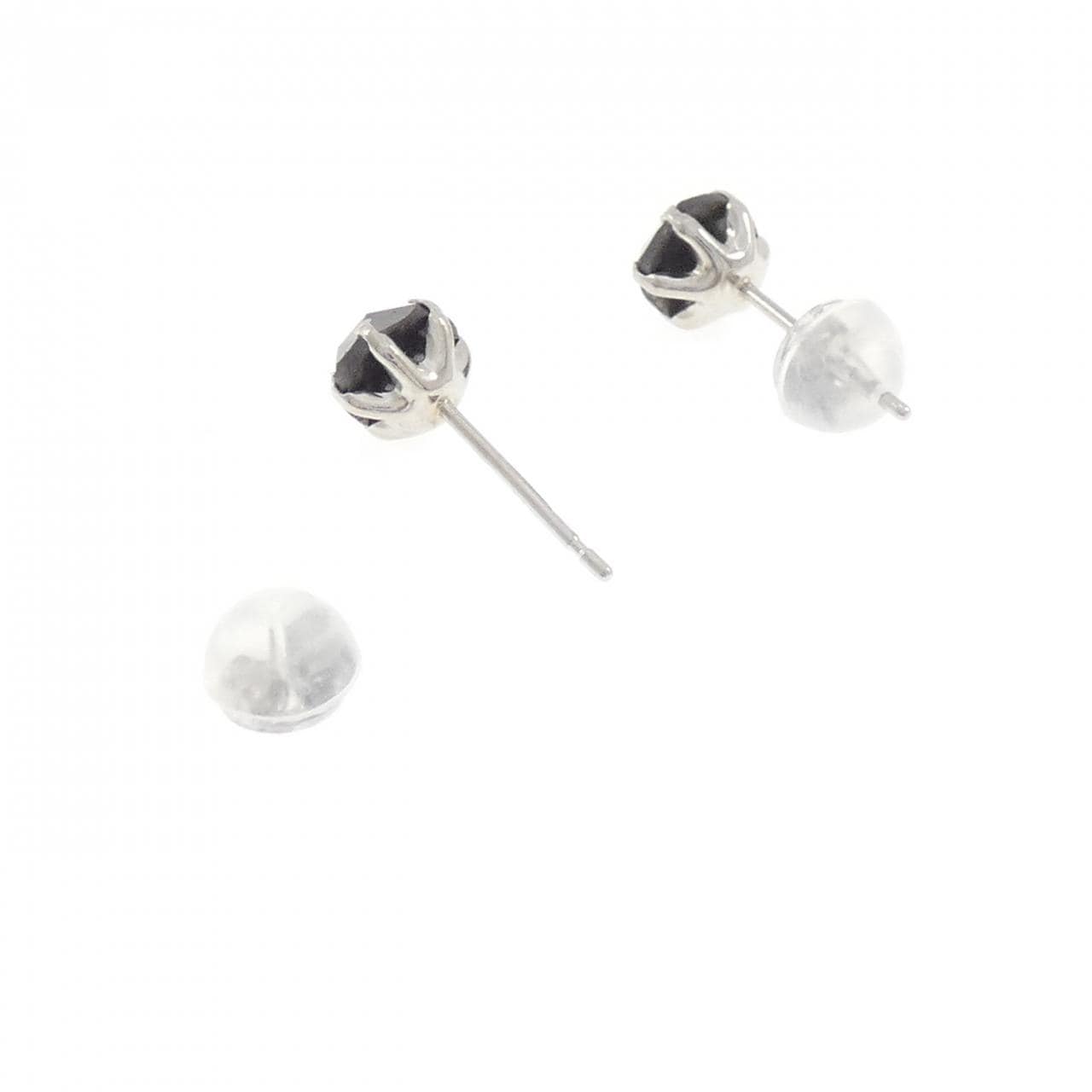 PT900 ソリティア ダイヤモンド ピアス 1.0CT