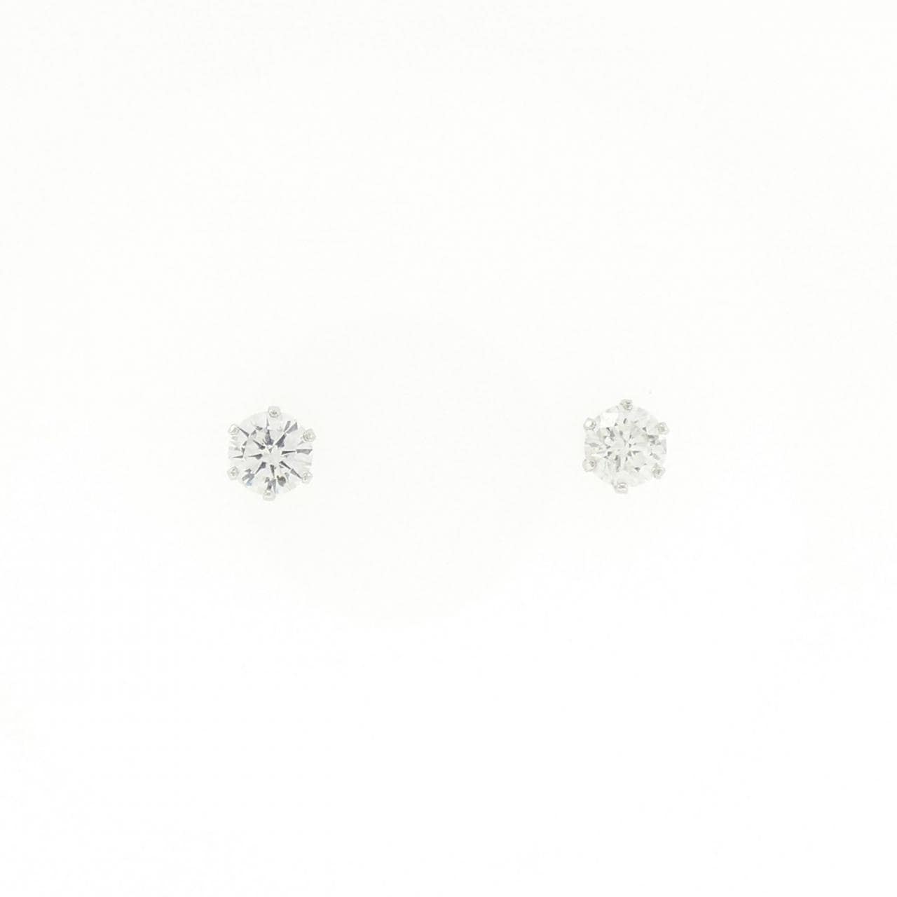 PT900 ソリティア ダイヤモンド ピアス 0.30CT