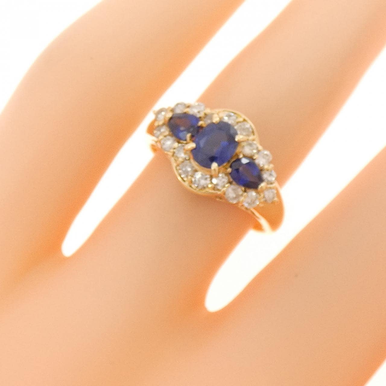 K18YG サファイヤ リング 0.85CT