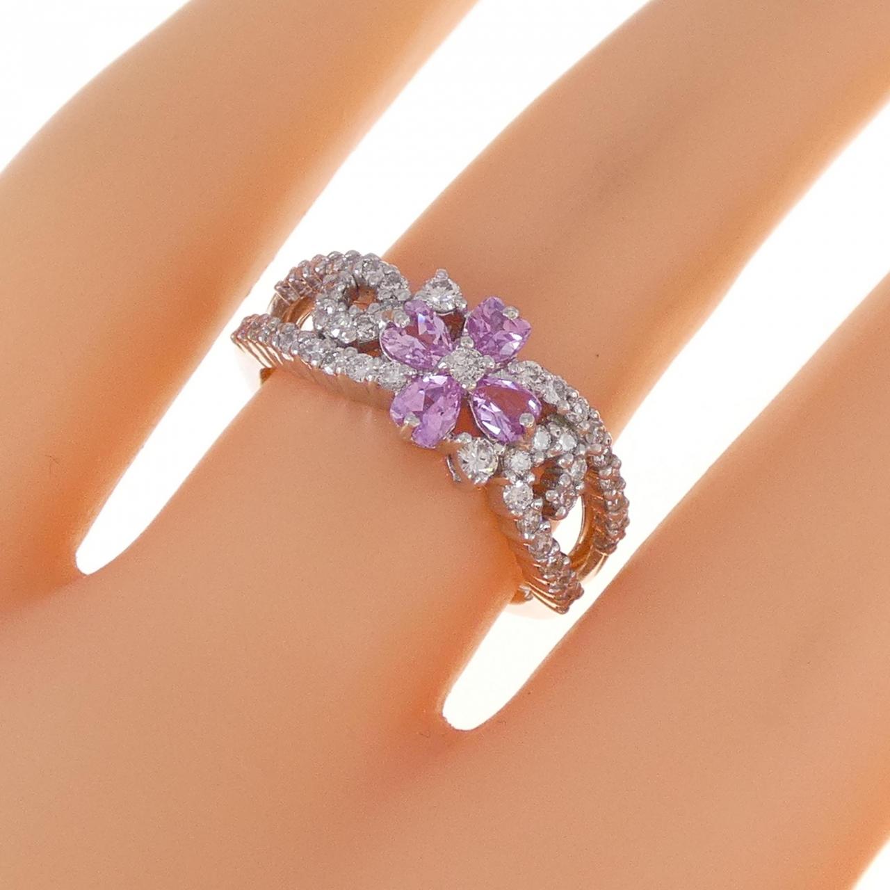 コメ兵｜K18WG フラワー サファイヤ リング 0.50CT｜ジュエリー ...