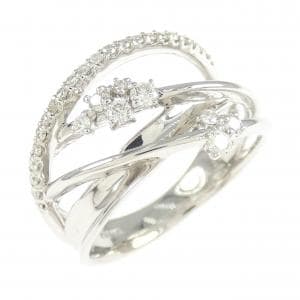 K18WG ダイヤモンド リング 0.33CT