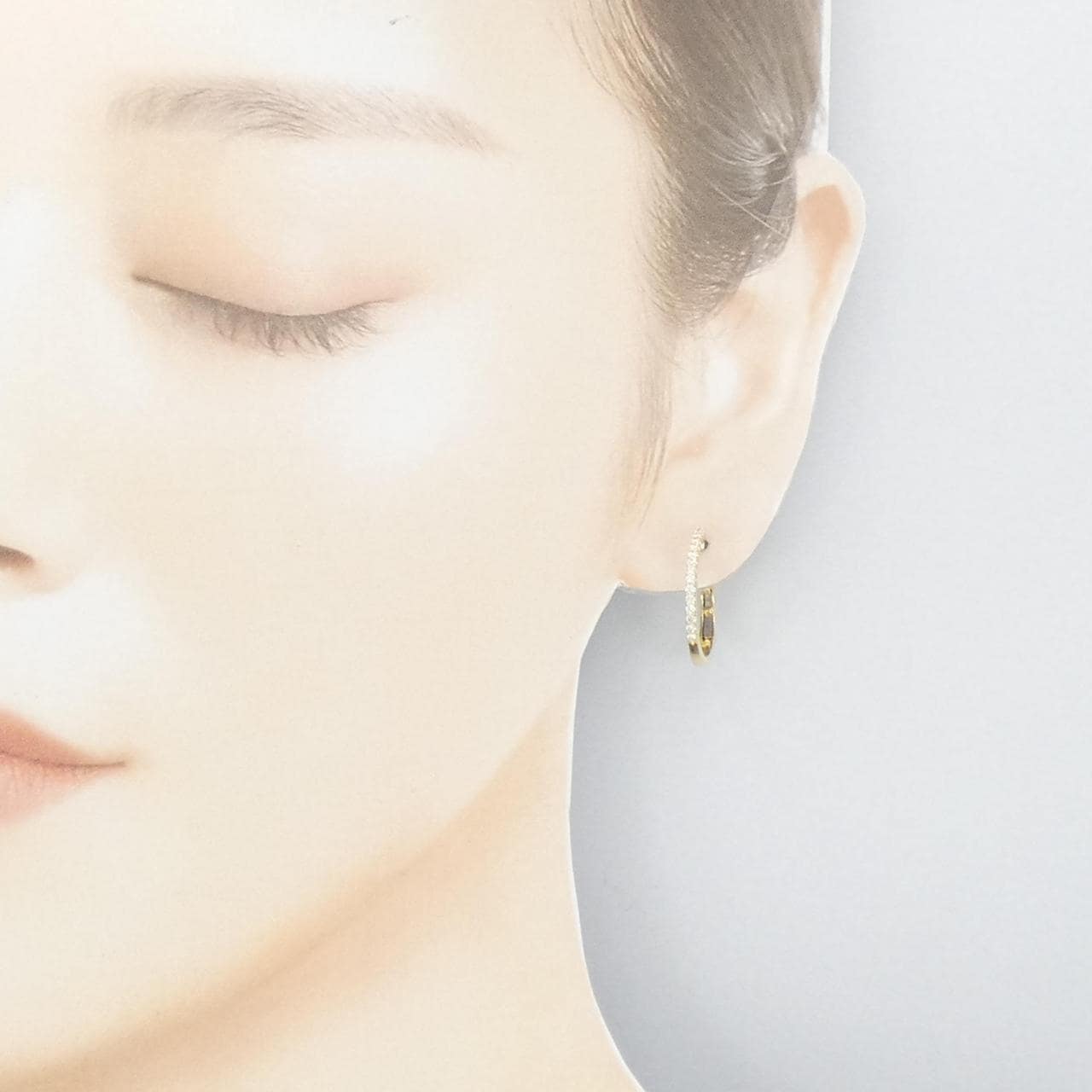 K18YG钻石耳夹0.30CT