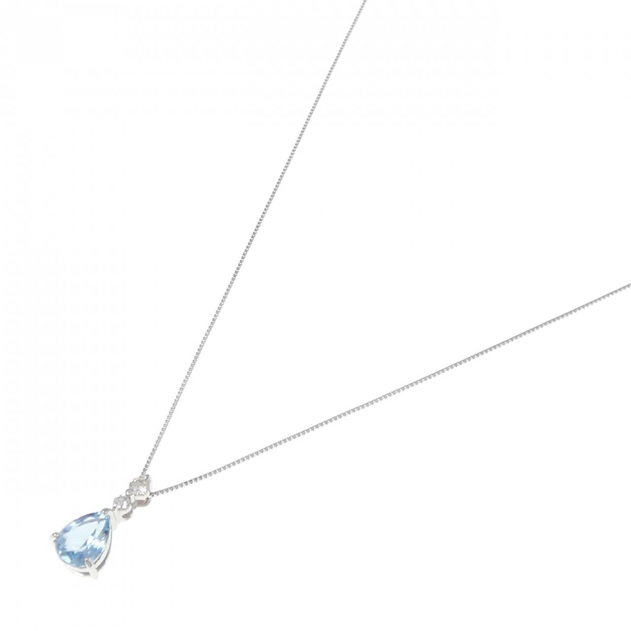 【リメイク】PT アクアマリン ネックレス 1.13CT