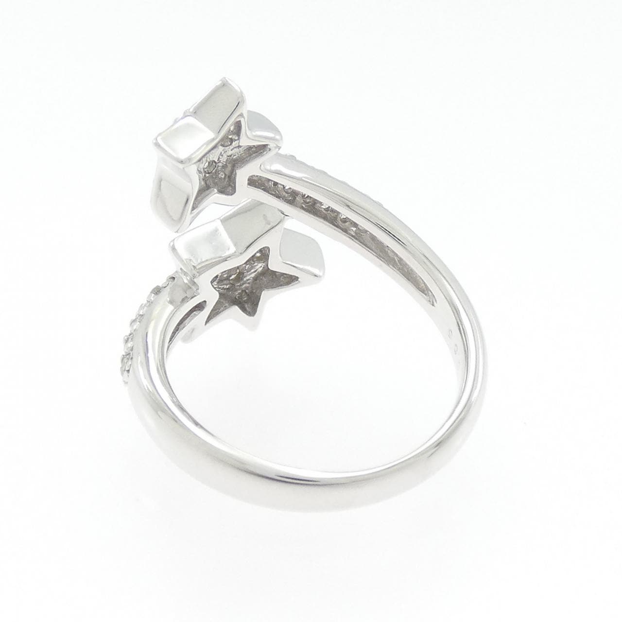 K18WG スター ダイヤモンド リング 0.55CT