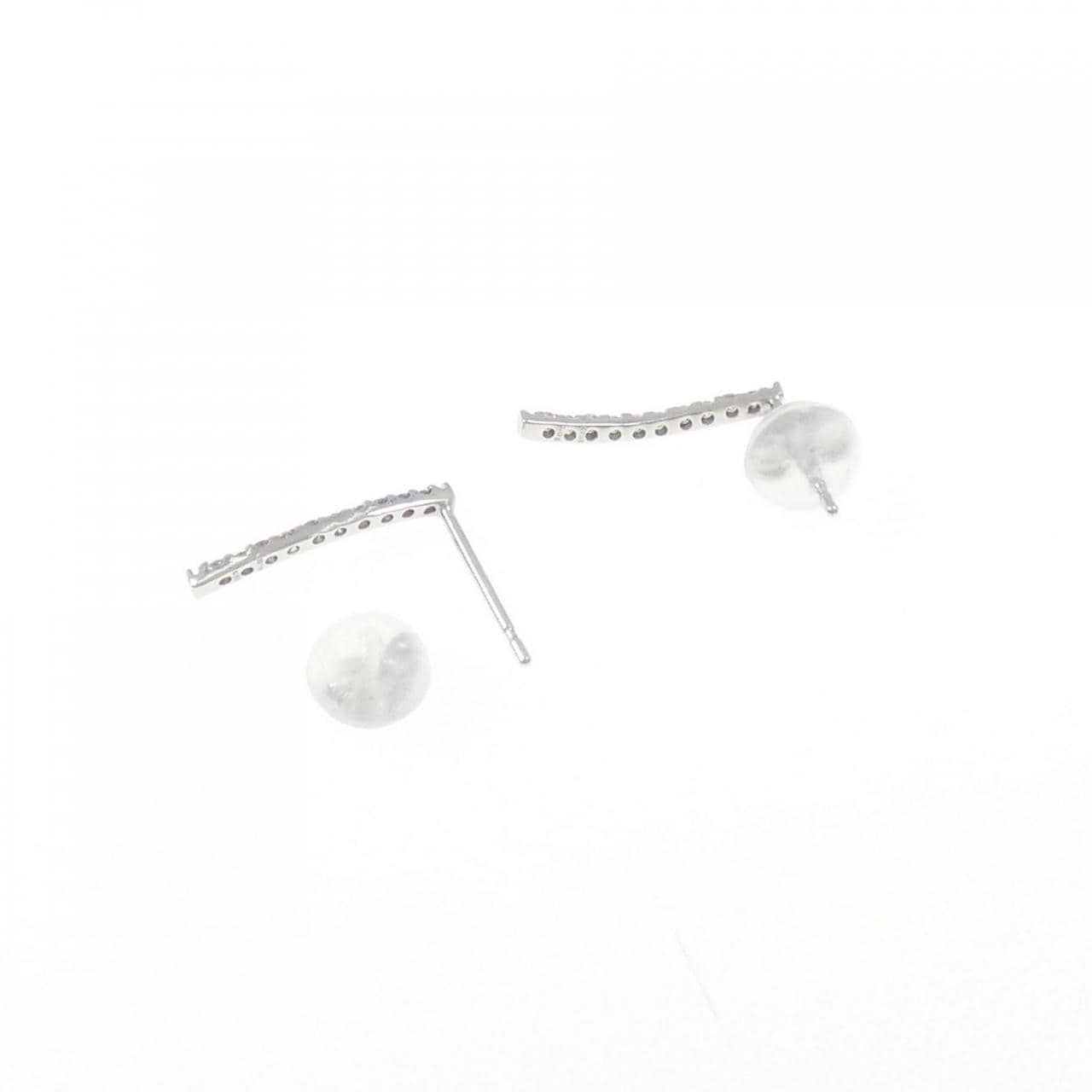 K18WG ダイヤモンド ピアス 0.10CT