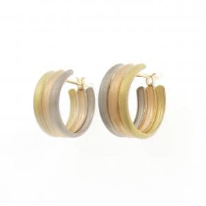 K18スリーカラー ピアス