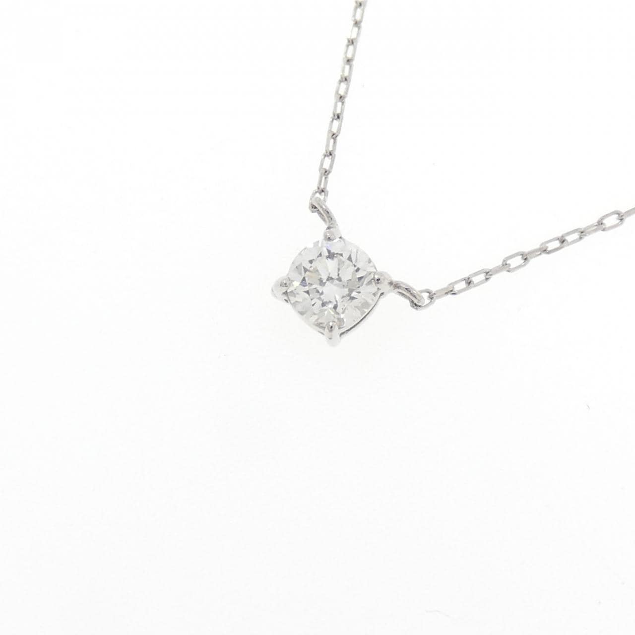 PT900/PT850 ソリティア ダイヤモンド ネックレス 0.185CT