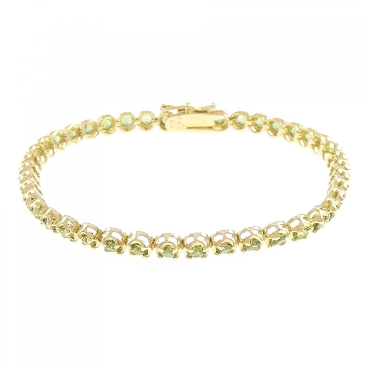K18YG ペリドット ブレスレット 3.24CT