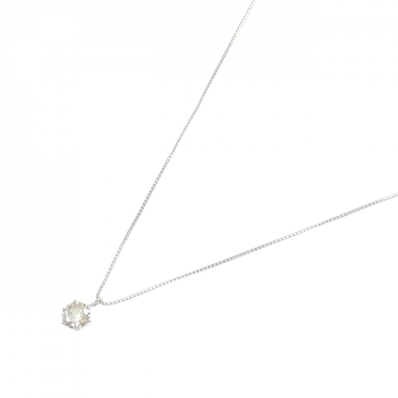 PT900/PT850 ソリティア ダイヤモンド ネックレス 0.30CT