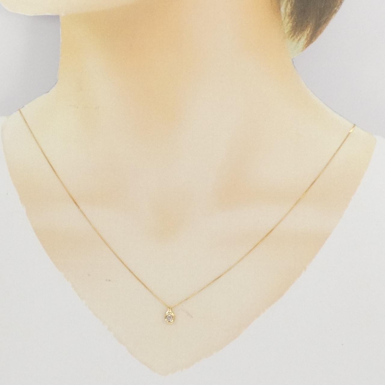 K18YG ダイヤモンド ネックレス 0.10CT