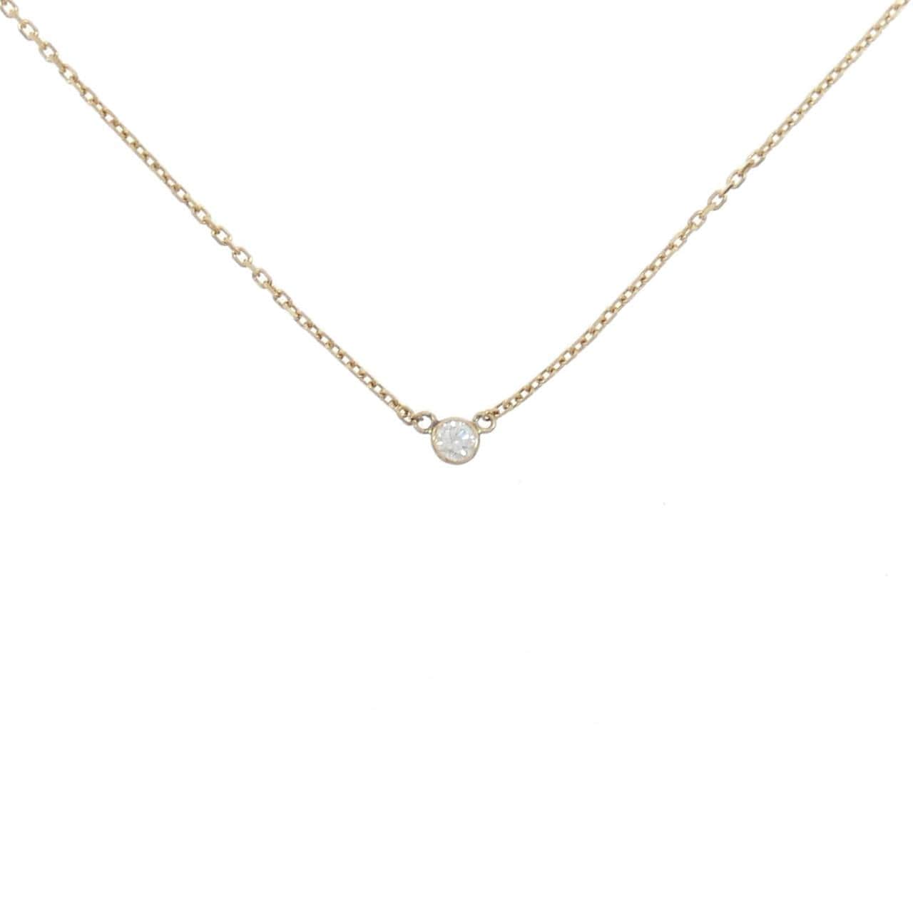K18YG ソリティア ダイヤモンド ネックレス 0.12CT