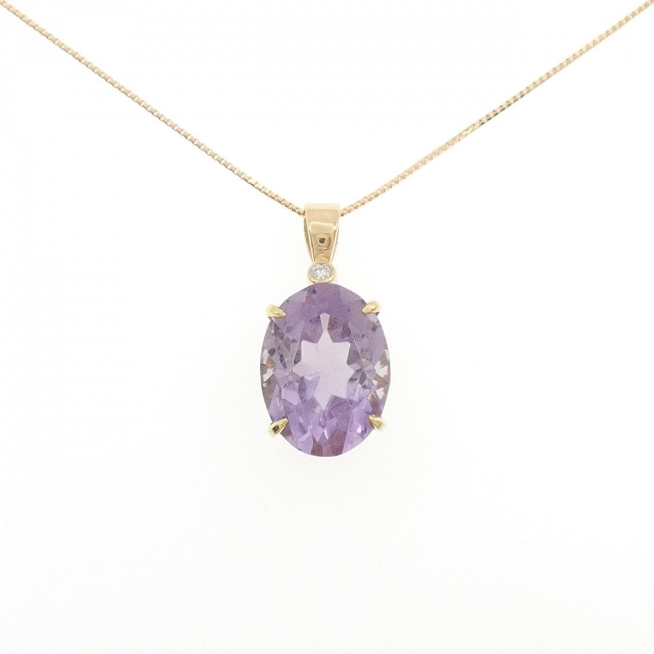 K18YG アメジスト ネックレス 9.12CT