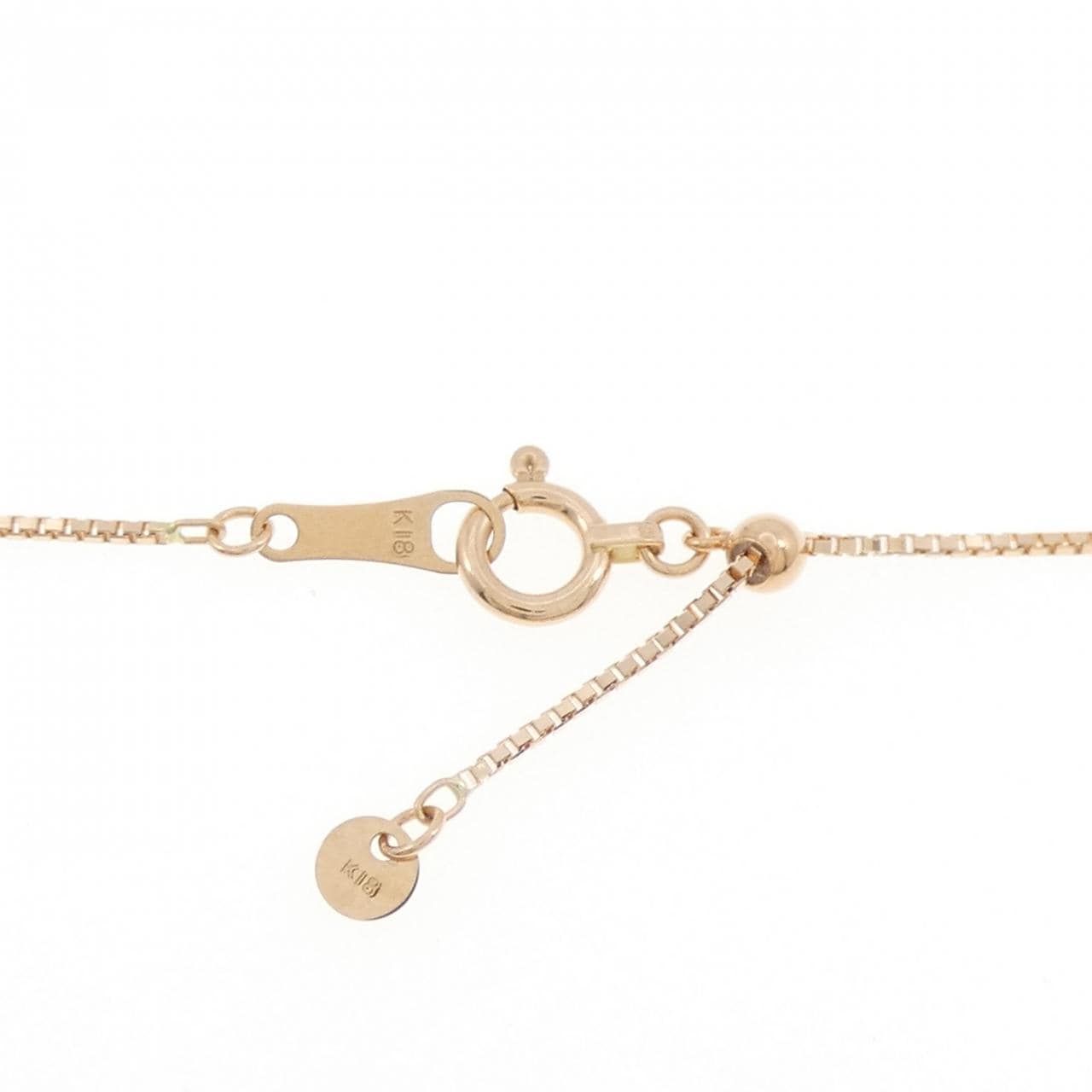 K18PG ホースシュー ダイヤモンド ネックレス 0.09CT