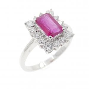 750WG ルビー リング 1.05CT