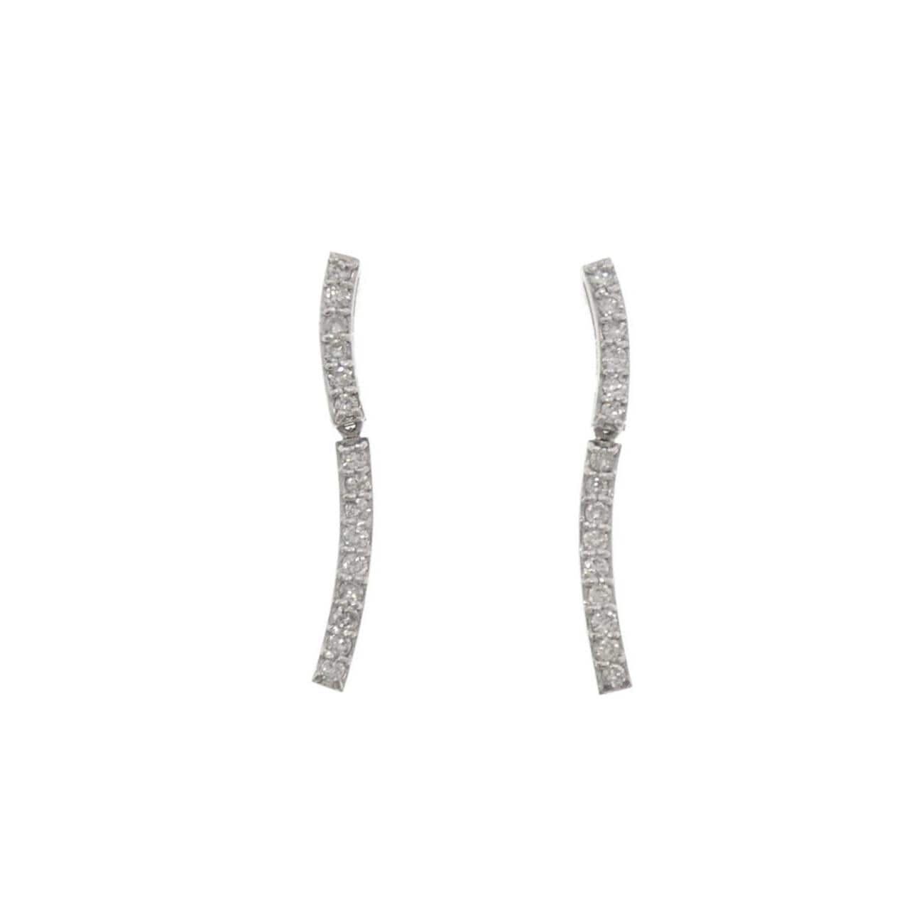 K18WG ダイヤモンド ピアス 0.30CT