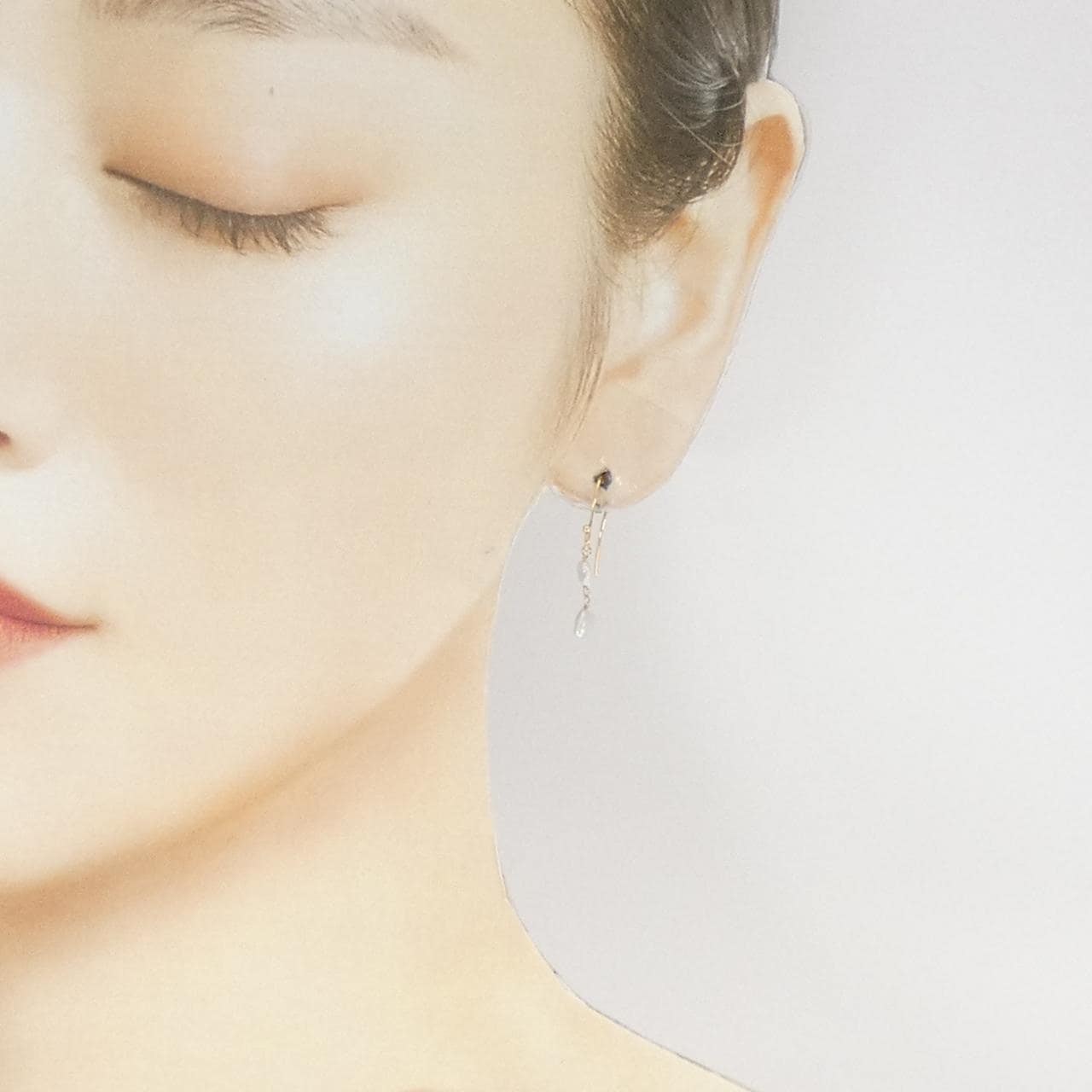 K18YG 淡水パール ピアス