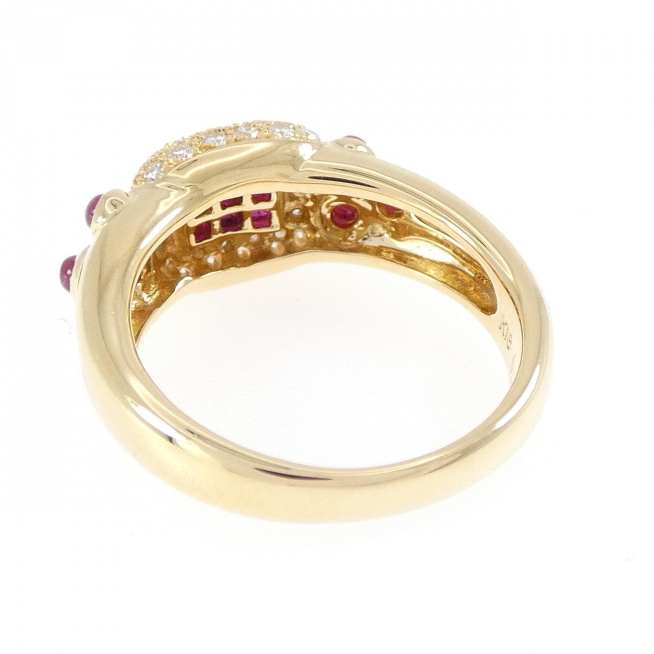 K18YG ルビー リング 1.28CT